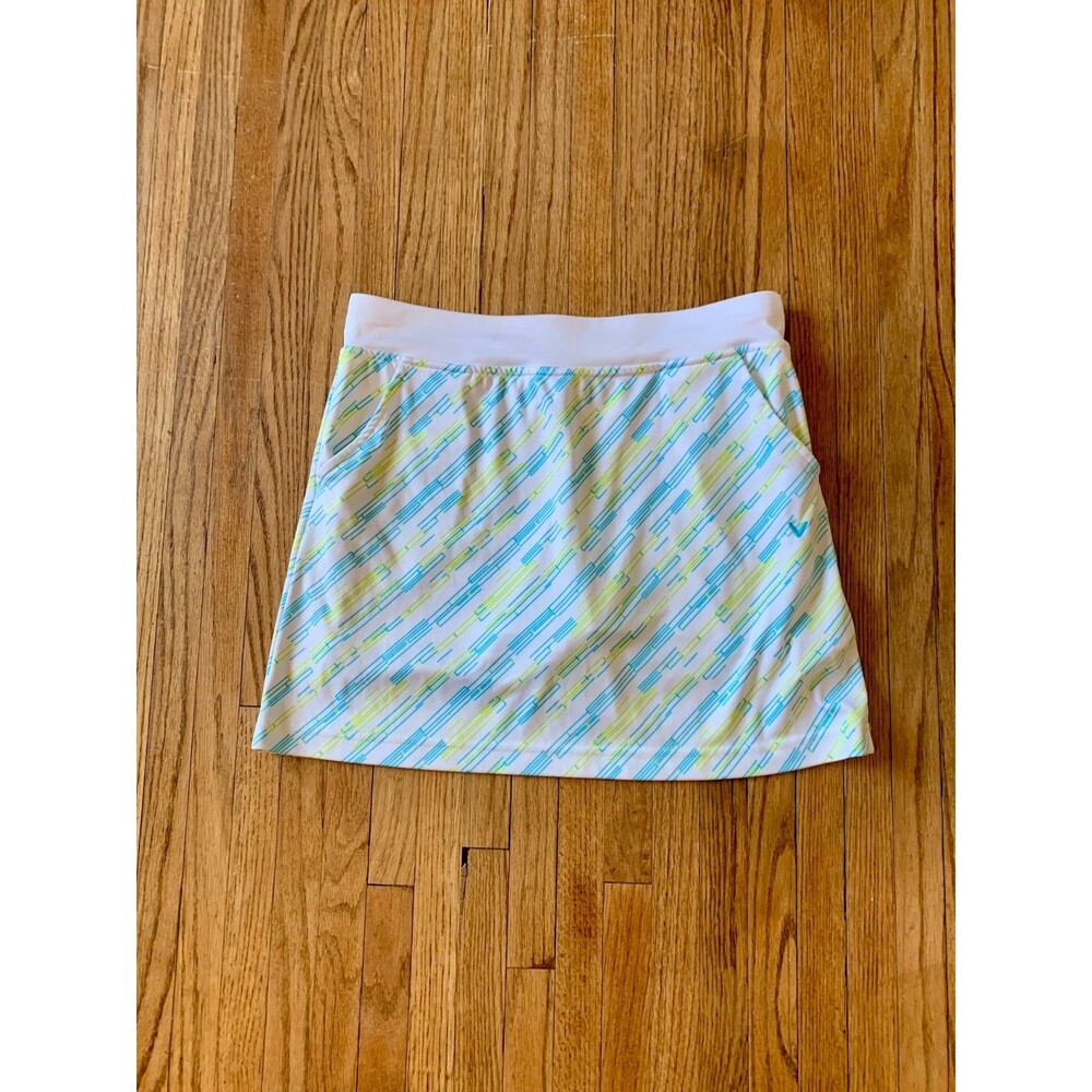 Callaway Golf Tennis Preppy Skirt Skort y2k 2000s Mini S Green Pastel Pattern